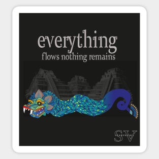 colorful feathered serpent Sticker